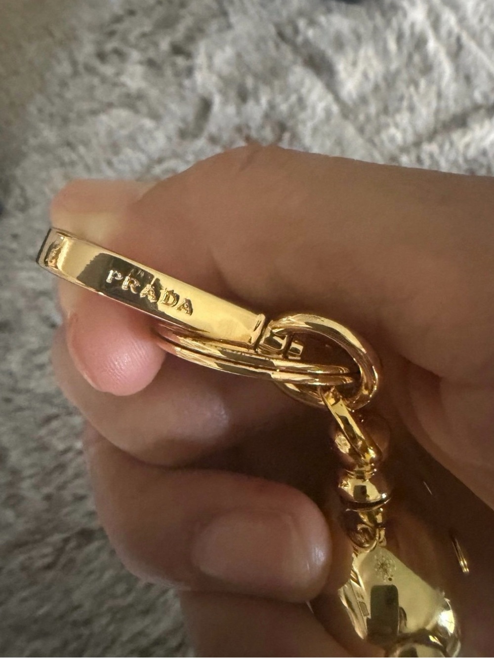PRADA Saffiano Robot  Charm Platin - Picture 6 of 6